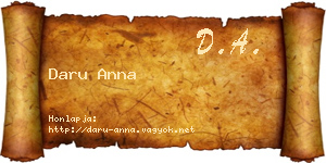 Daru Anna névjegykártya